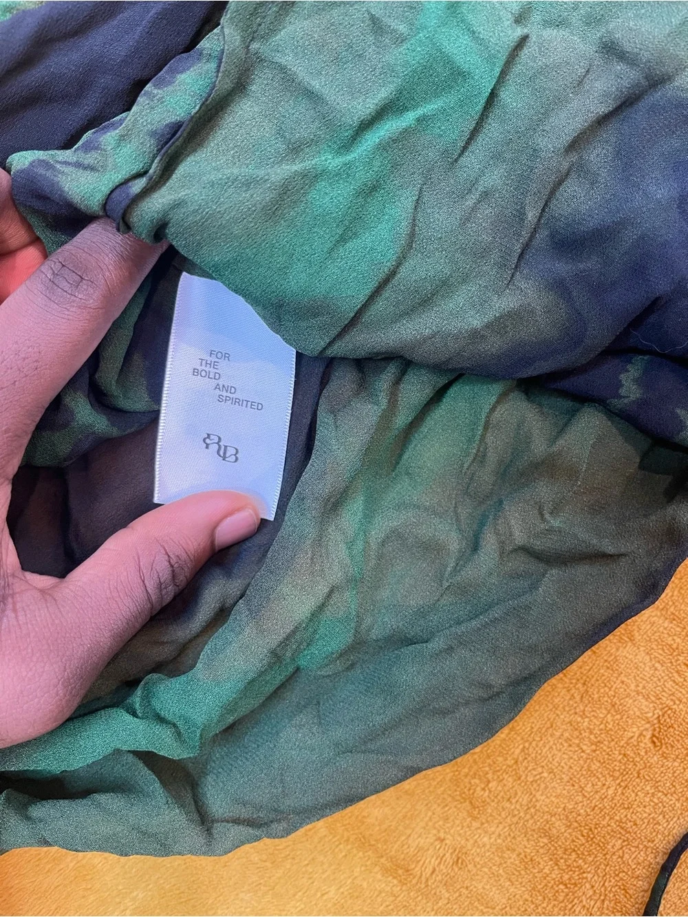 Rat & Boa Navy and Teal Tie-Dye Maxi Skirt